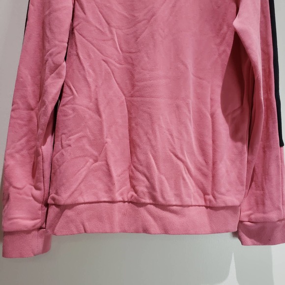 Adidas Sweatshirt Women's Medium Colorblock Linear Soft Fleece Striped Logo - Picture 9 of 11